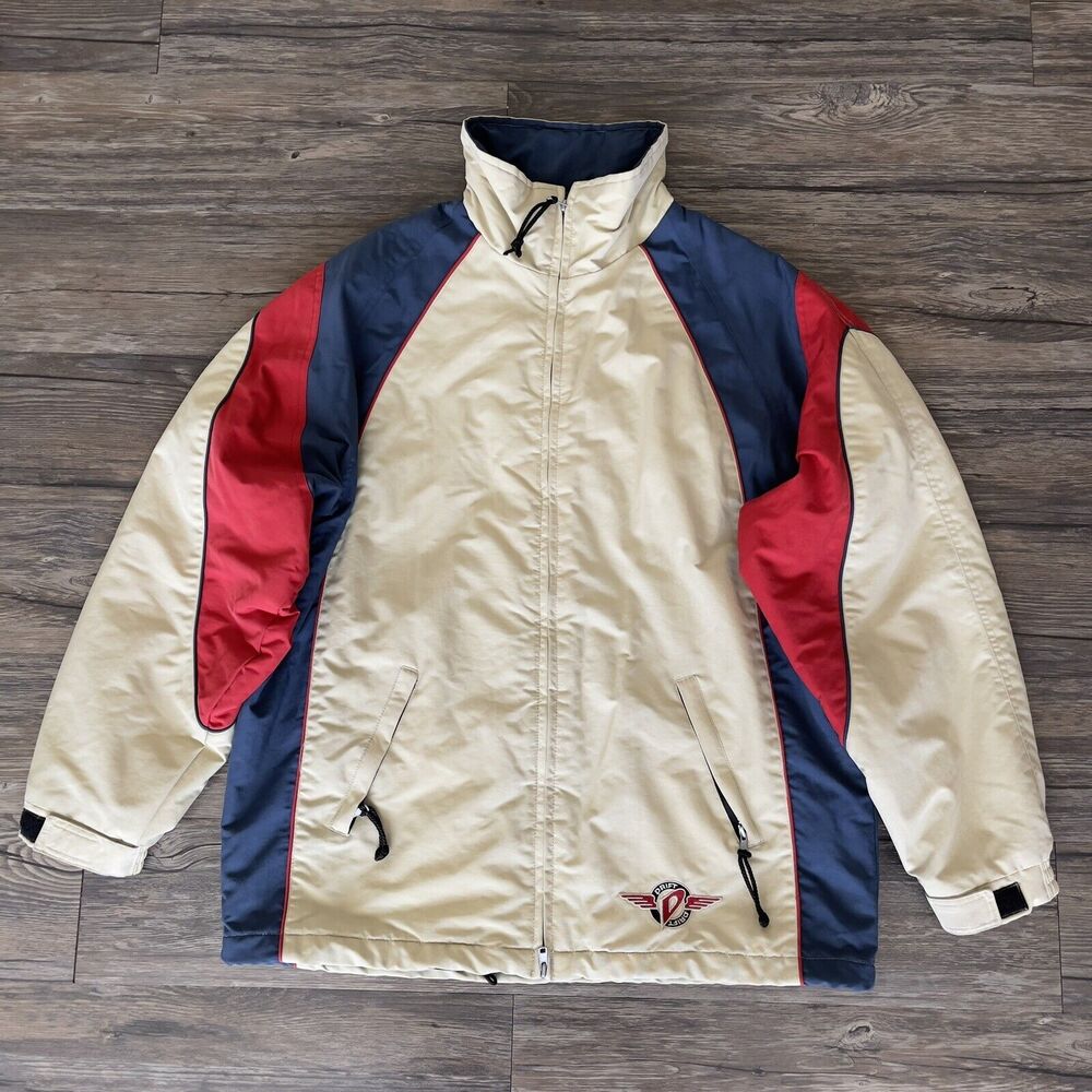 VTG DRIFT BOARDWEAR ZIPPER SKI JACKET PERFORMANCE POCKETS FULL LINER MEN M-L EUC